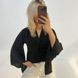 EVELYN bluse, sort