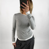 EVIE langærmet, grå