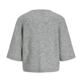 Produktbillede af grå EVI strik. Set bagfra. Fra BySofieSønderby.