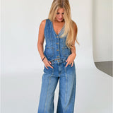 FAIZA denim top, blå