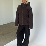 GALAXY puffer jakke, brun