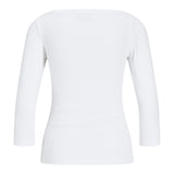 FIFI boatneck bluse, hvid