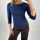 FIFI boatneck top, navy