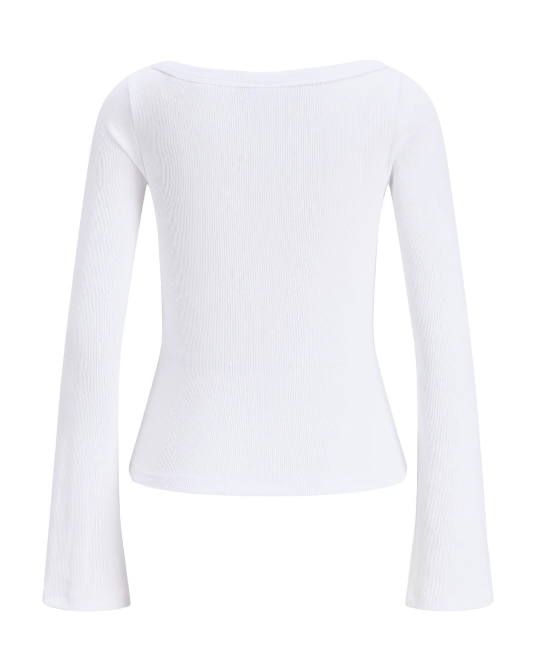Produktbillede af FIFI boatneck top i hvid. Set bagfra. Fra BySofieSønderby