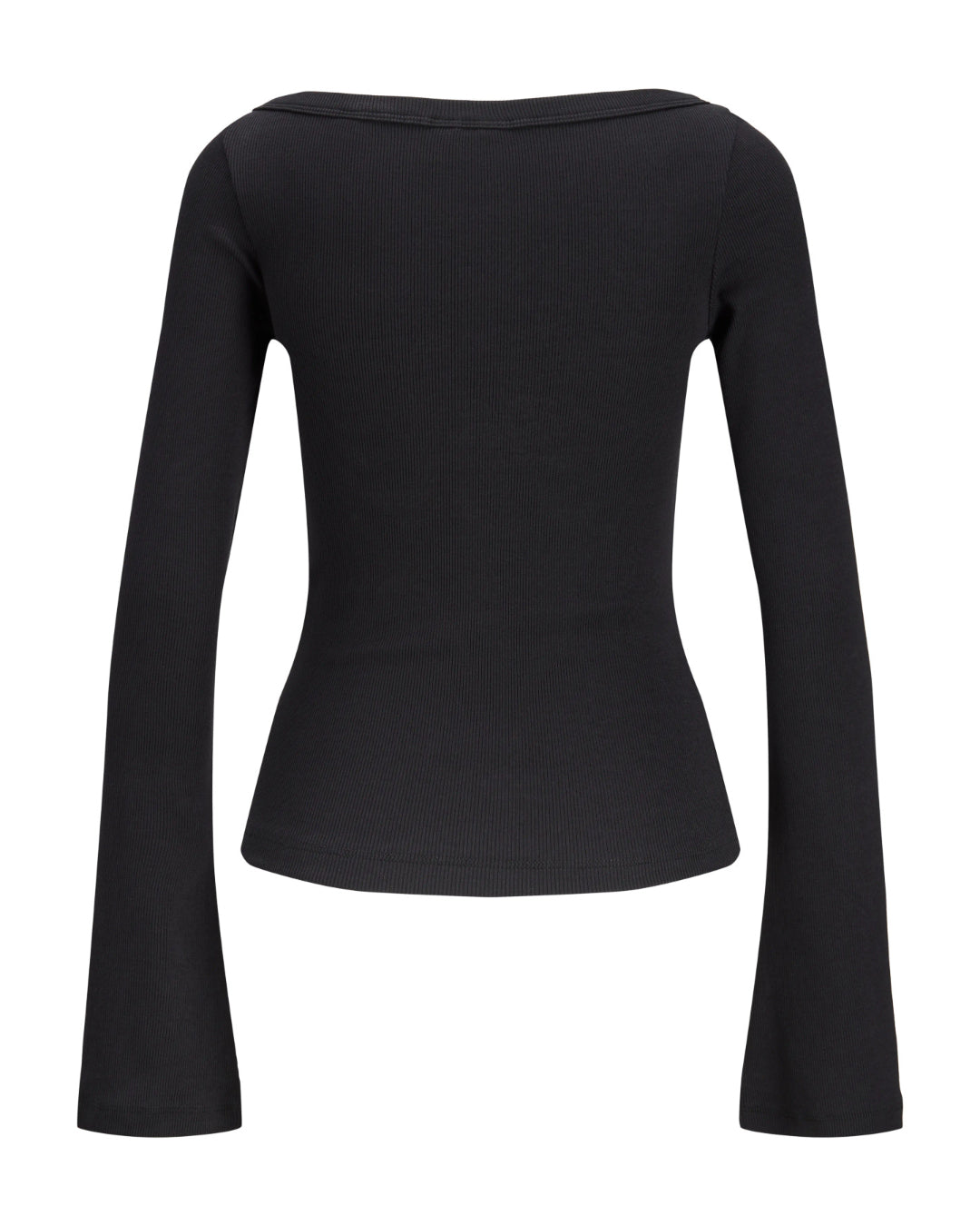 Produktbillede af FIFI boatneck top i sort. Set bagfra. Fra BySofieSønderby