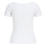 FIFI t-shirt boatneck, hvid