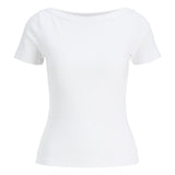 FIFI t-shirt boatneck, hvid