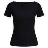 FIFI t-shirt boatneck, sort
