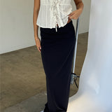 FLORENCE maxi nederdel, sort