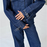 FLO denim jakke, mørkeblå