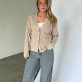 FRANCISKA strik cardigan, beige