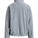 Produktbillede af grå FREYA fleece trøje. Set bagfra. Fra BySofieSønderby