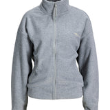 Produktbillede af grå FREYA fleece trøje. Set forfra. Fra BySofieSønderby