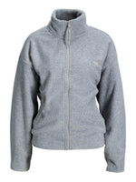 Produktbillede af grå FREYA fleece trøje. Set forfra. Fra BySofieSønderby