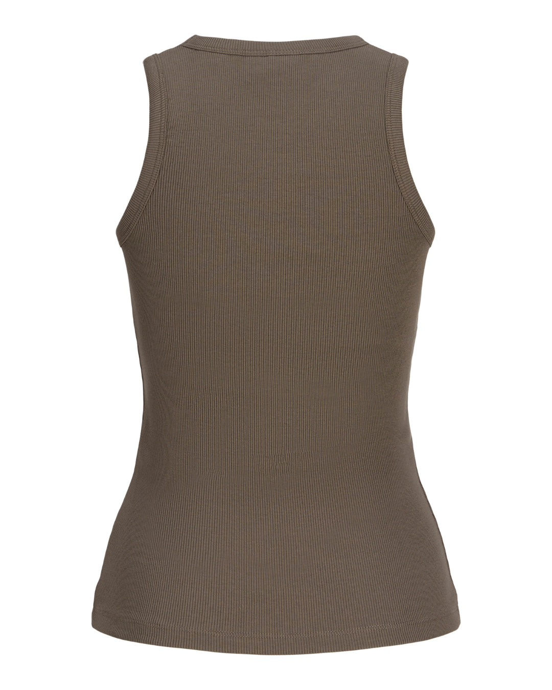 Produktbillede af brun FRIDA top. Set bagfra. Fra BySofieSønderby