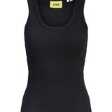 Produktbillede af sort FRIDA top. Set forfra. Fra BySofieSønderby