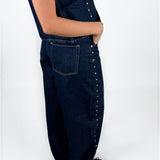 FUJI barrel jeans, mørkeblå