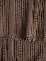Detaljebillede af brun GIANNA top. Fra BySofieSønderby