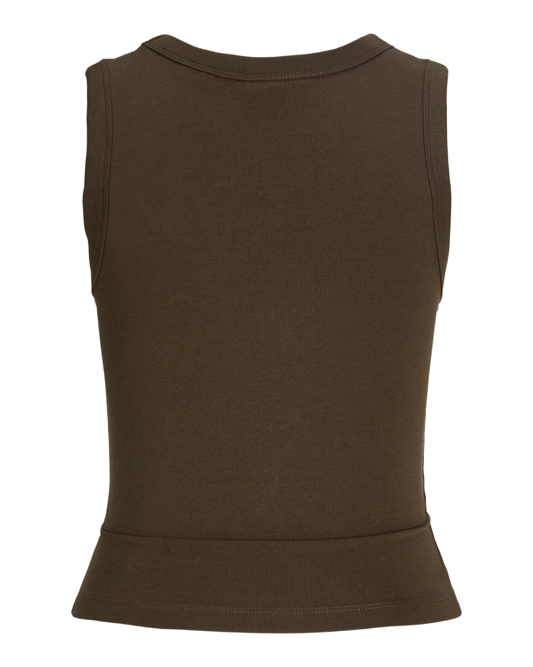 Produktbillede af brun GIGI top. Set bagfra. Fra BySofieSønderby