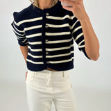 GINNY strik cardigan, navy