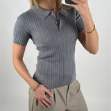 HADLEY polo strik, grå