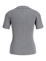 Produktbillede af grå HADLEY polo. Set bagfra. Fra BySofieSønderby