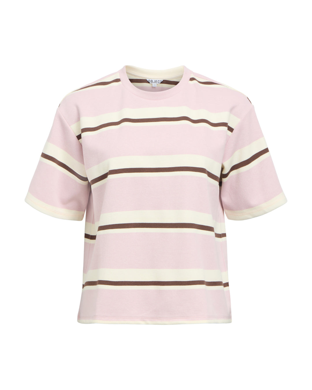 Produktbillede af lyserød HAZEL t-shirt. Set forfra. Fra BySofieSønderby
