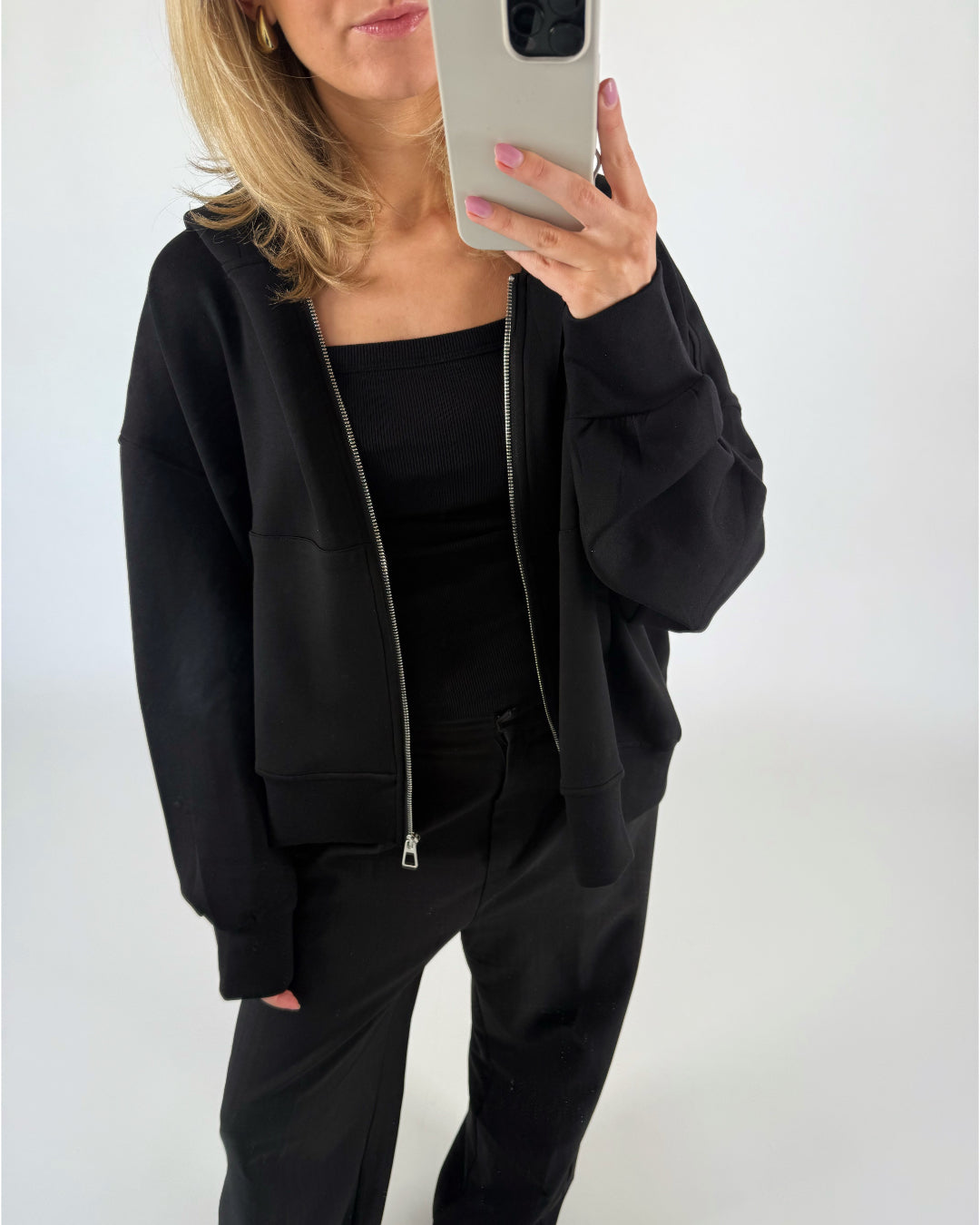 HEIDI zip hoodie sort