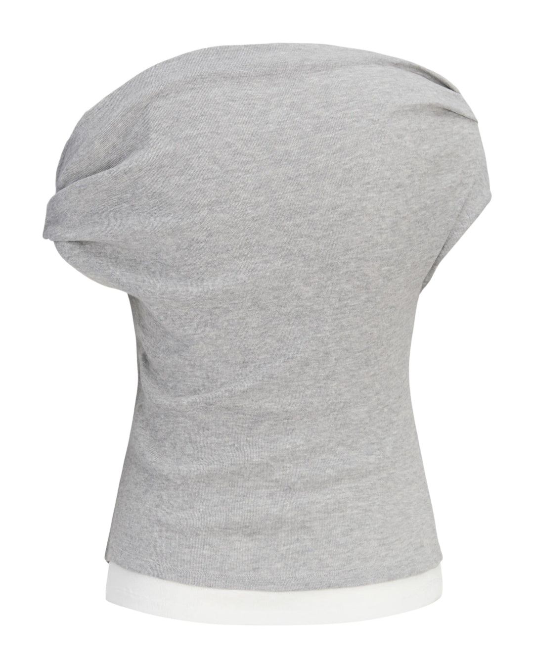 Produktbillede af grå Henna off-shoulder top. Set bagfra. Fra BySofieSønderby