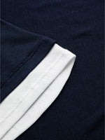 Detaljebillede af navy Henna top. Fra BySofieSønderby