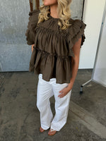HOPE bluse brun