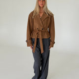 ADELINA kort jakke, camel