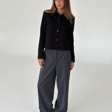 LISA kort blazer, sort