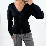 INDY fitted cardigan, sort