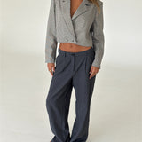 ISABEL kort blazer, ternet sort