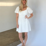 IVY midi kjole, hvid