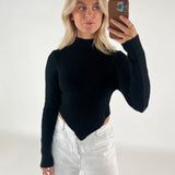 JADE striktrøje, sort