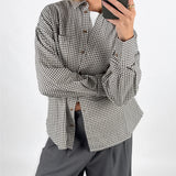 JAMIE skjorte, ternet hvid/brun