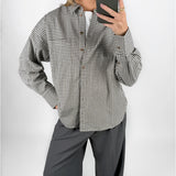 JAMIE skjorte, ternet hvid/brun