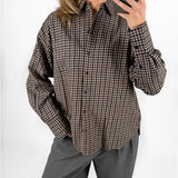 JAMIE skjorte, ternet brun/sort