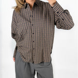 JAMIE skjorte, ternet brun/sort