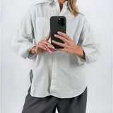 JAMIE skjorte, hvid/lyseblå