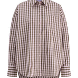 JAMIE skjorte, ternet lyserød/brun