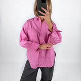 JAMIE skjorte, pink/hvid