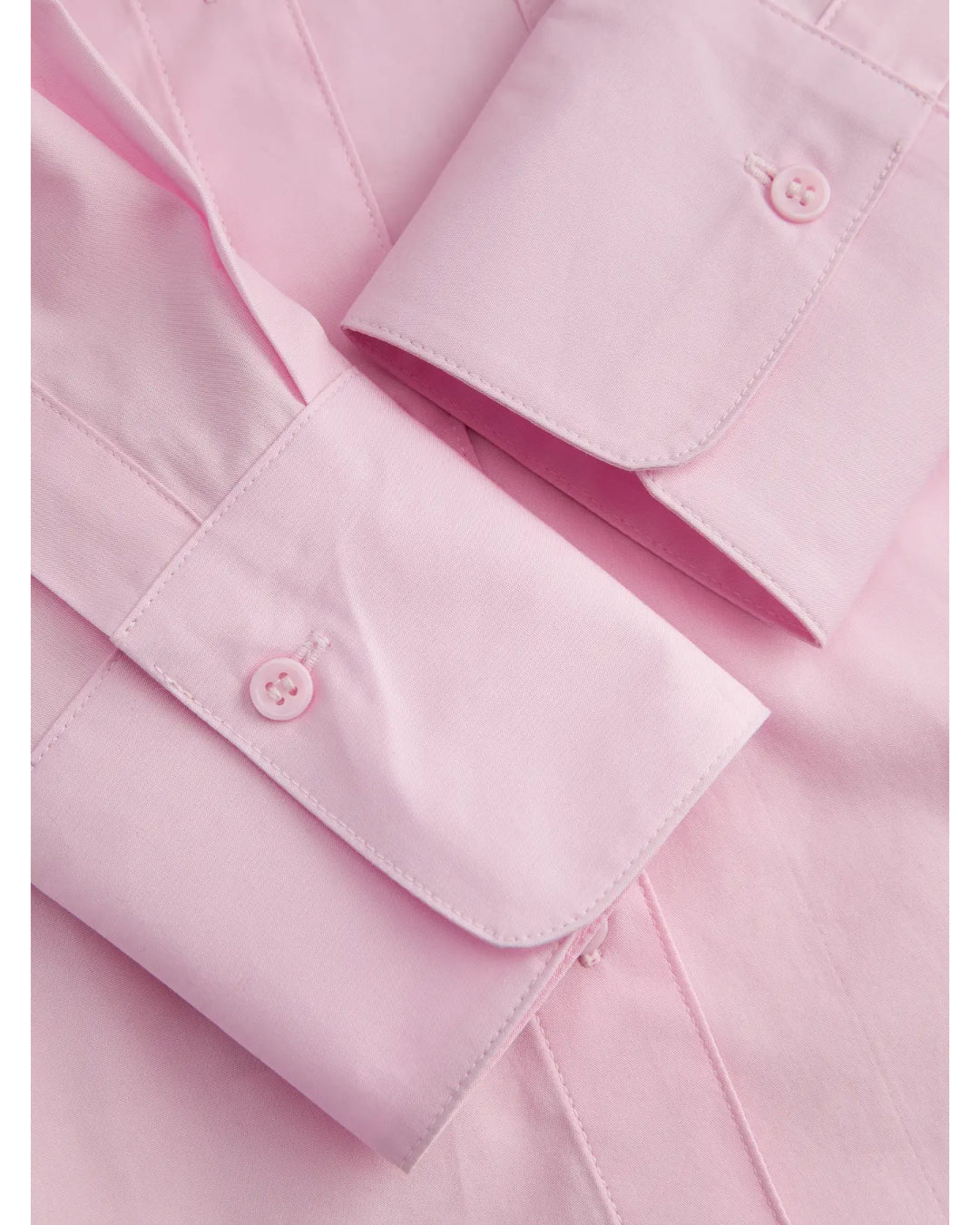 Detaljebillede af pink JAMIE skjorte. BySofieSønderby.