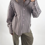 JAMIE skjorte, ternet lyserød/brun