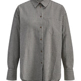 JAMIE skjorte, ternet hvid/brun