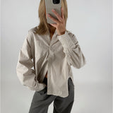 JAMIE skjorte beige_hvid