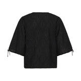 Produktfoto af JOELLA bluse, sort på hvid baggrund - fra BySofieSønderby