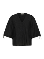 Produktfoto af JOELLA bluse, sort på hvid baggrund - fra BySofieSønderby